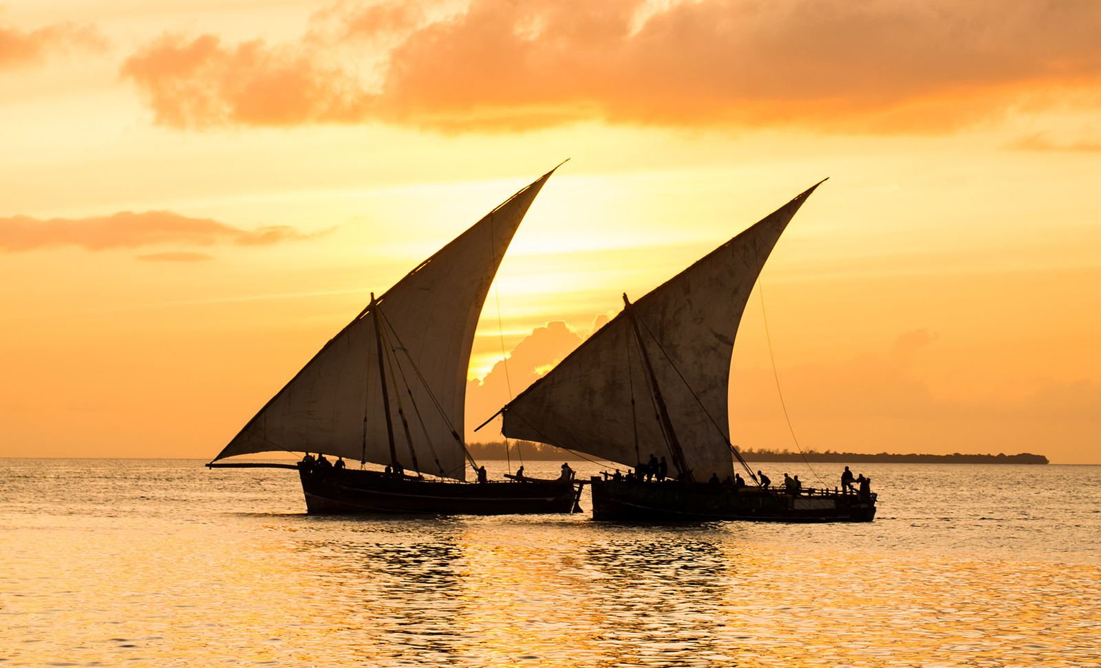 Dhows in the harbour near Stone Town
